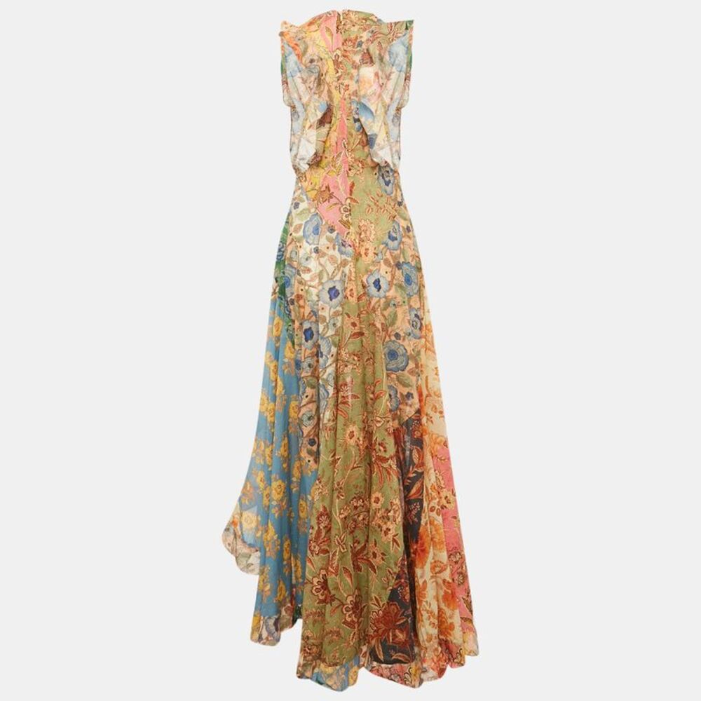 Zimmermann Multicolour Floral Print Cotton Junie Racer Back Dress M - Picture 2 of 5